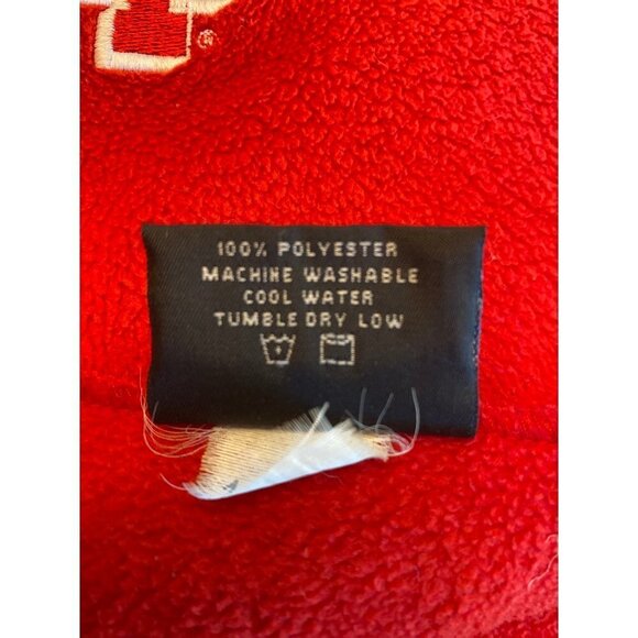 Vintage 1980's Red Fleece Indiana University Throw Stadium Blanket - Picture 2 of 5